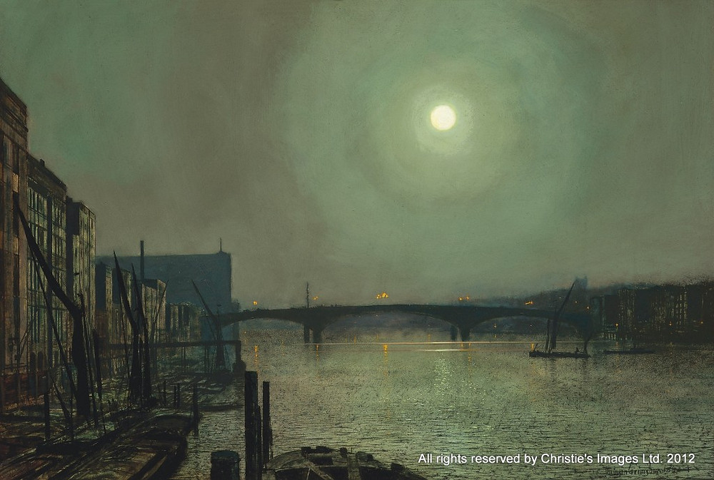 Southwark Bridge from Blackfriars by John Atkinson Grimshaw (1836-1893)