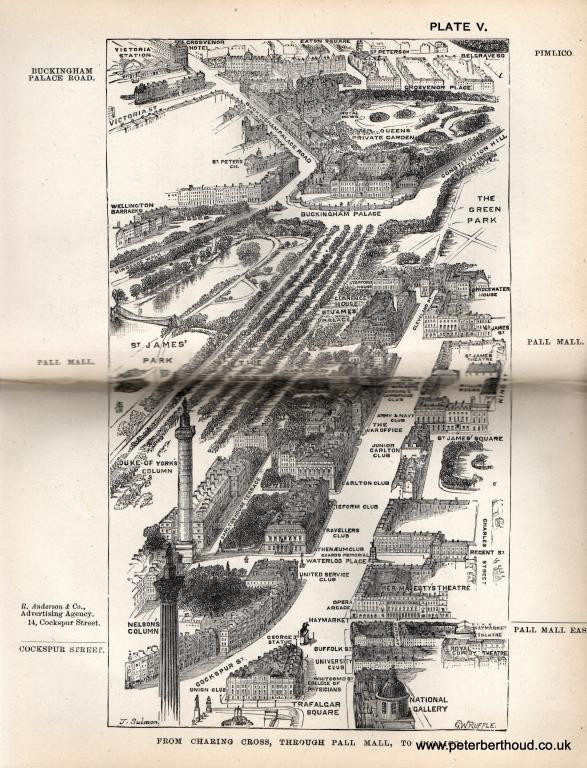 Plate V. From Charing Cross, through Pall Mall to Pimlico