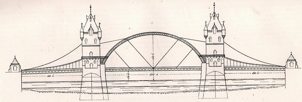 Tower Bridge as it Might Have Been - Design by Horace Jones 1878