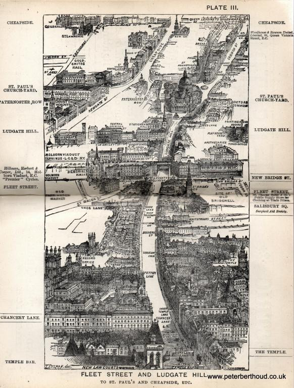 Plate III. Fleet Street and Ludgate Hill