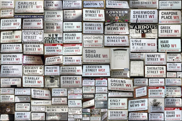 Every Street in Soho street signs