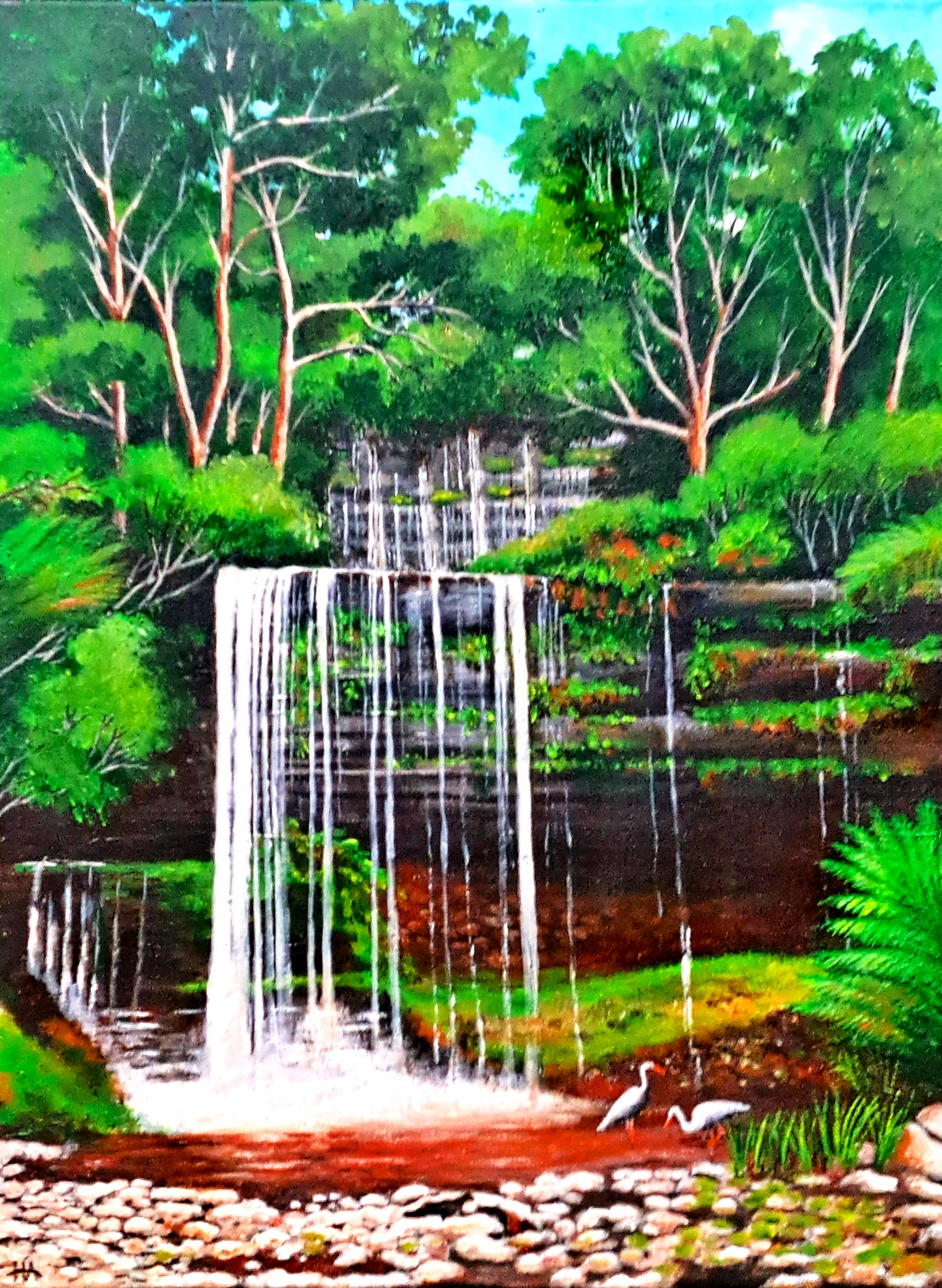 Russell Falls -Mt Field National Park (640mmx490mm)   Sold