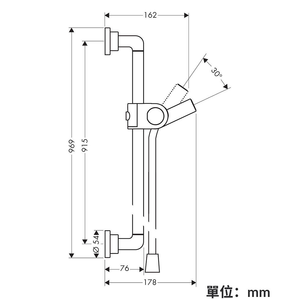 縮圖：AXOR Citterio 淋浴滑桿與花灑軟管