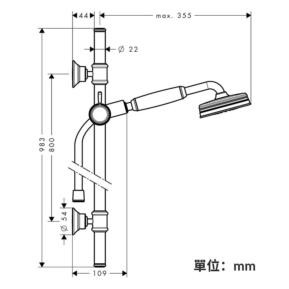 縮圖：AXOR Montreux 100 1jet 滑桿組