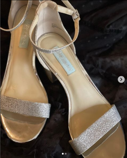Betsey Johnson Miri Silver Glitter Evening Sandals