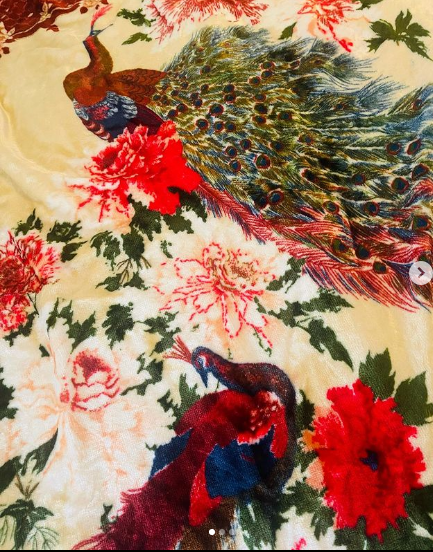 1990's Novatex King Size Peacock Blanket