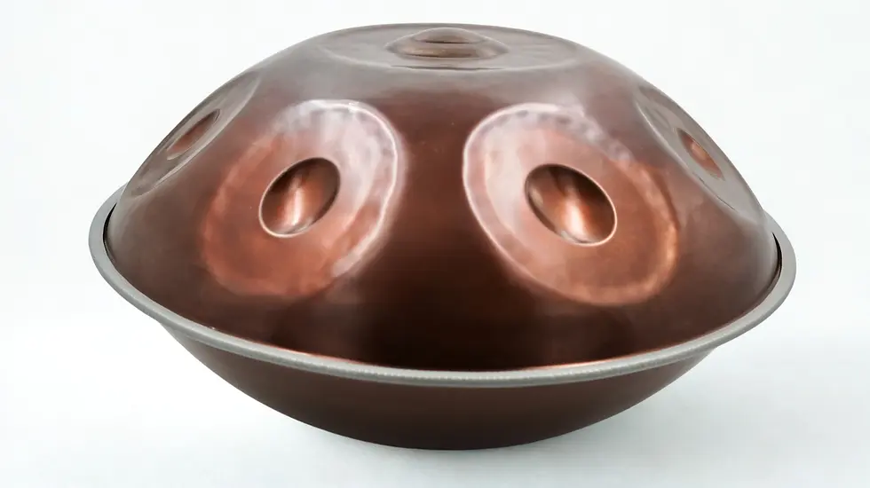 Miniaturbild: Spielbare Ansicht der Mini D Kurd Handpan – D-Moll-Stimmung in 432 Hz