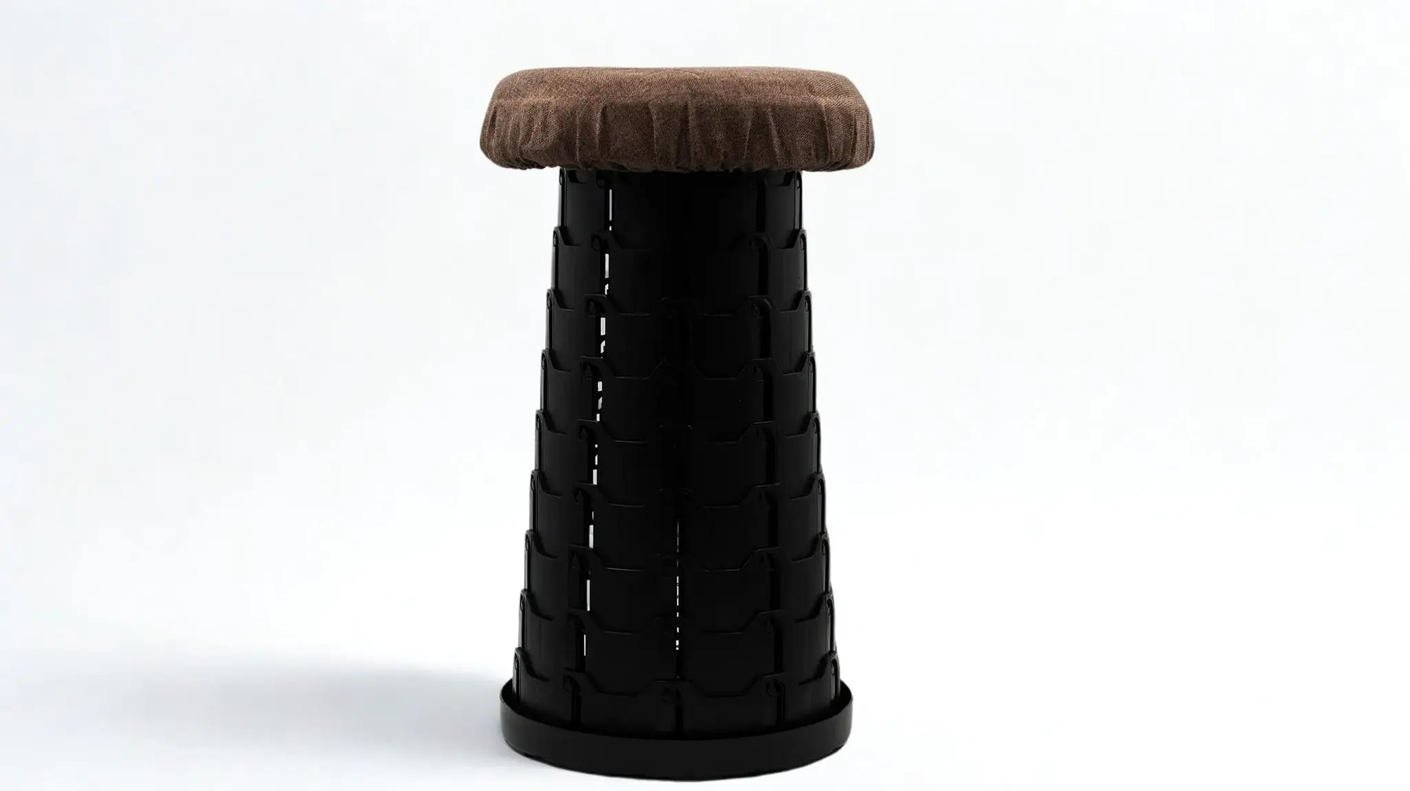 Teleskophocker für Handpan-Spiel – kompakt, höhenverstellbar, mit Sitzauflage