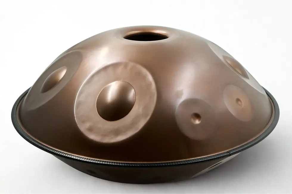 Miniaturbild: D Kurd 20 Handpan – Obenansicht mit allen 20 Tonfeldern