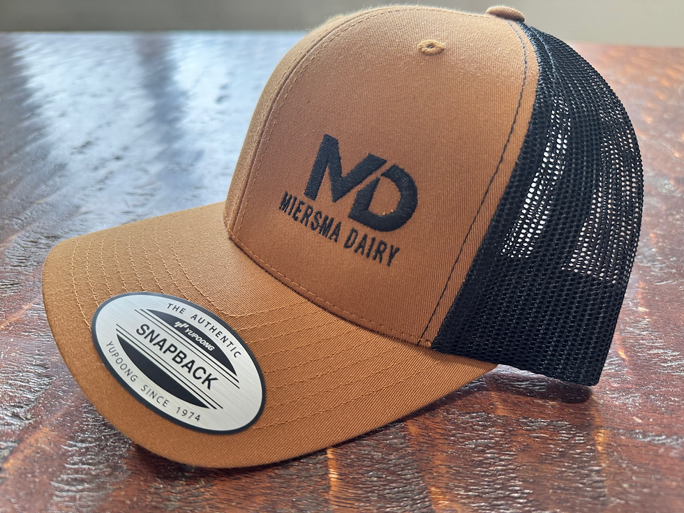 Thumbnail: Miersma Dairy - Embroidered Bright Orange& Grey Hat