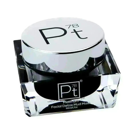 Cosmetic jar, Pt 78 Platinum Facial Detox Mud Masque 50ml.
