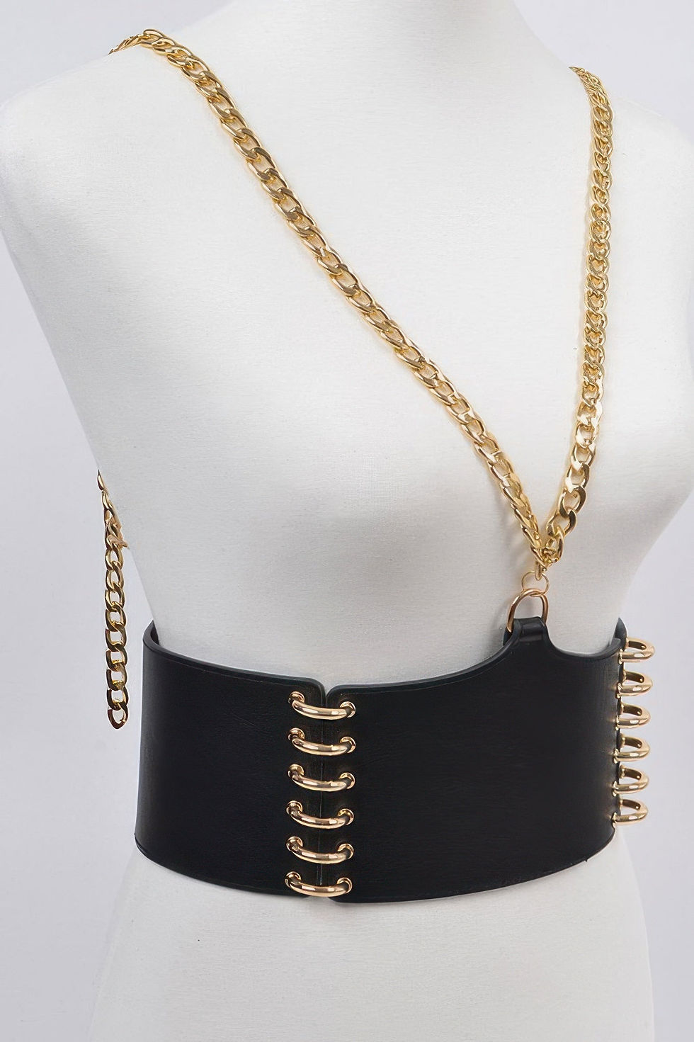 Thumbnail: WOMEN'S BELT SOHO Wide Faux Leather Statement BYMANYC ® New York