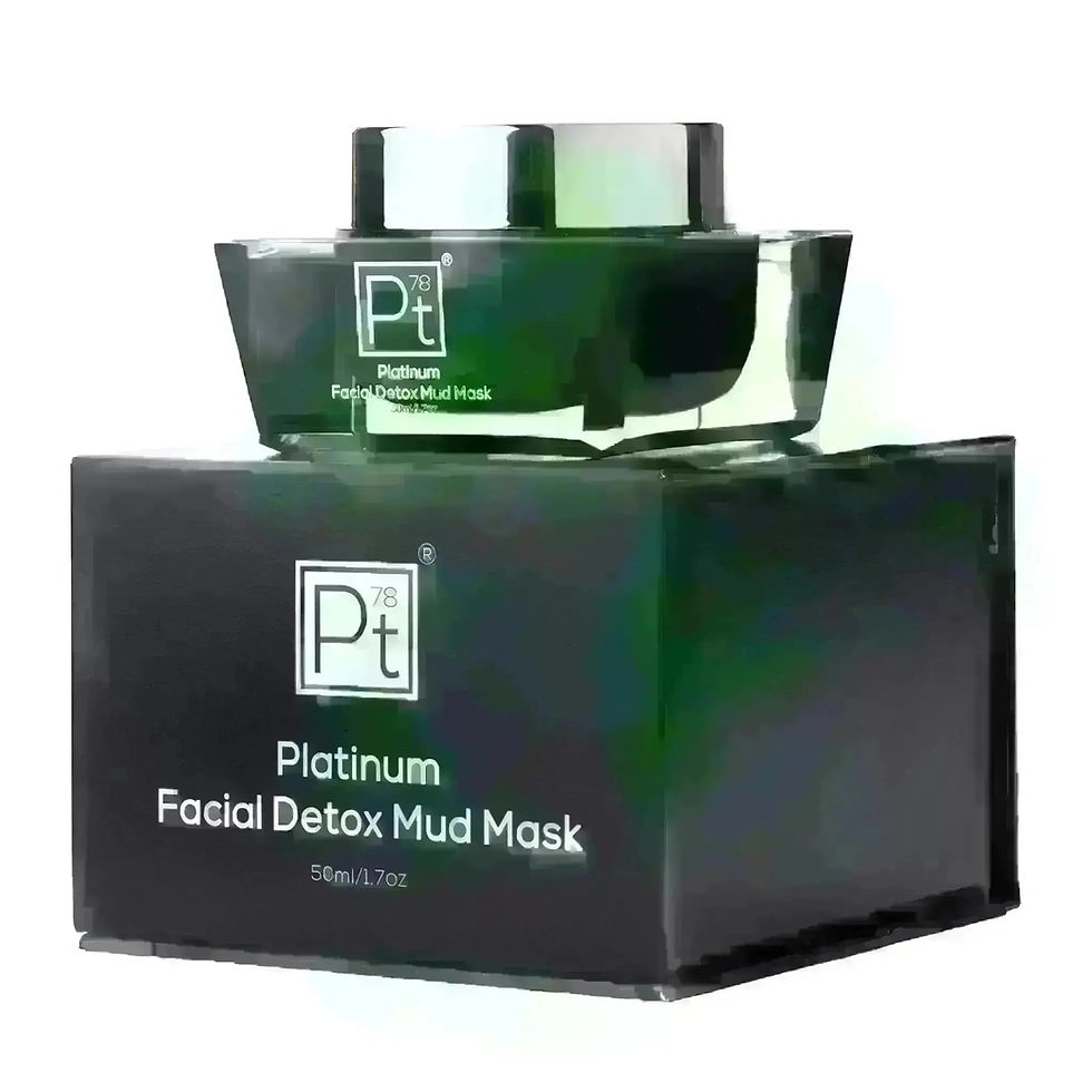 Pt Platinum Facial Detox Mud Mask jar and box, 1.7fl.oz product.
