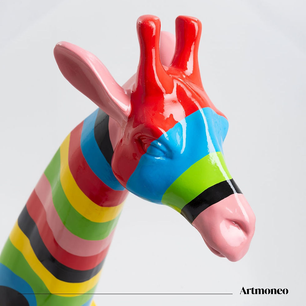 Miniature : Statue Girafe Résine 110cm - Multicolore