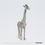 Miniature : Statue Girafe Résine 210cm - Trash Blanc