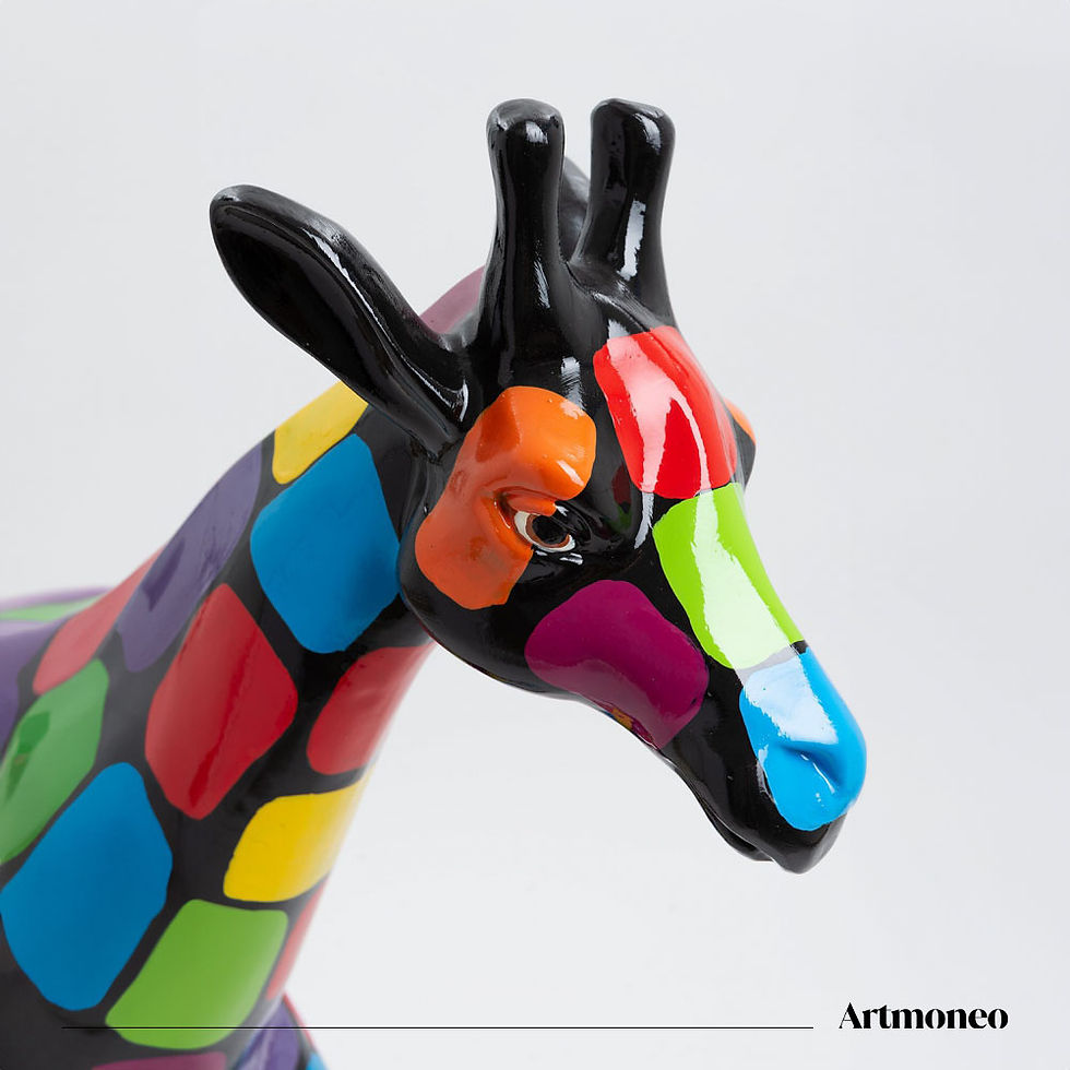 Miniature : Statue Girafe Résine 110cm - Smarties Noir