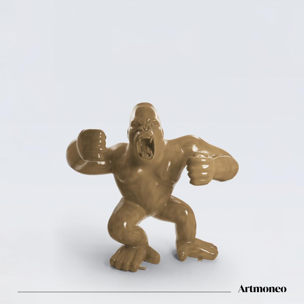 Statue Gorille XXL Résine 190cm - Marron