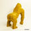 Miniature : Statue Gorille Origami Résine 130cm - Jaune