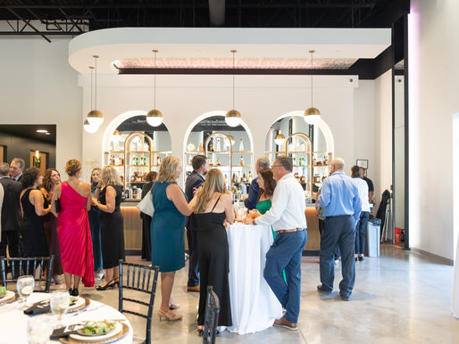 guests walking from ceremony to cocktail hour space