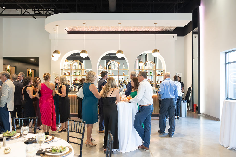 guests walking from ceremony to cocktail hour space