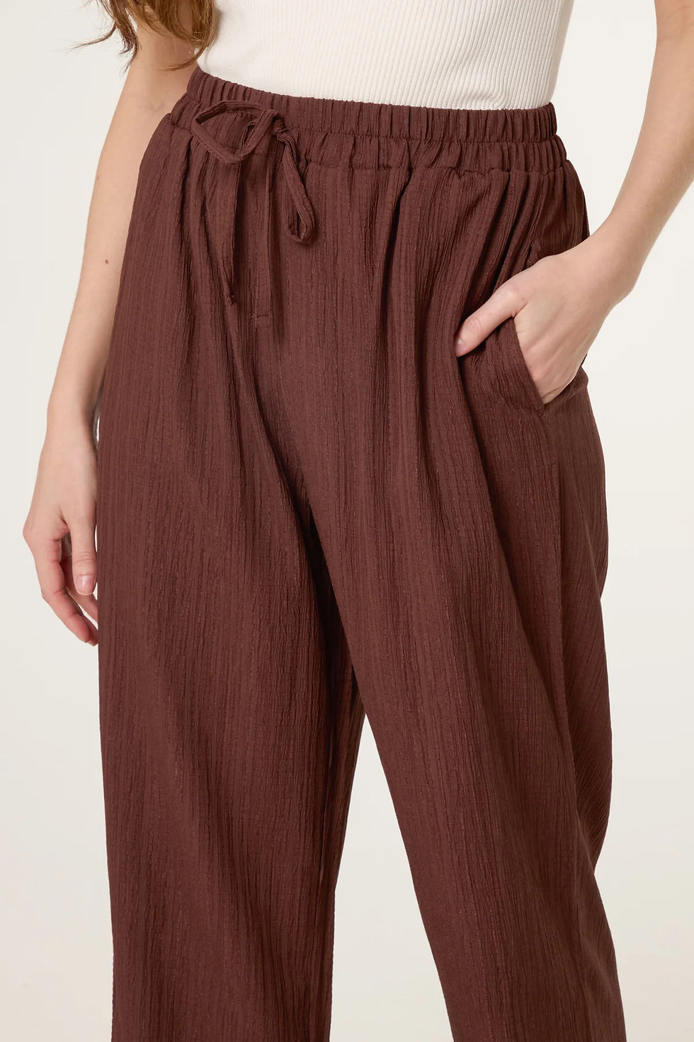 Thumbnail: Brown Crinkle Trousers 