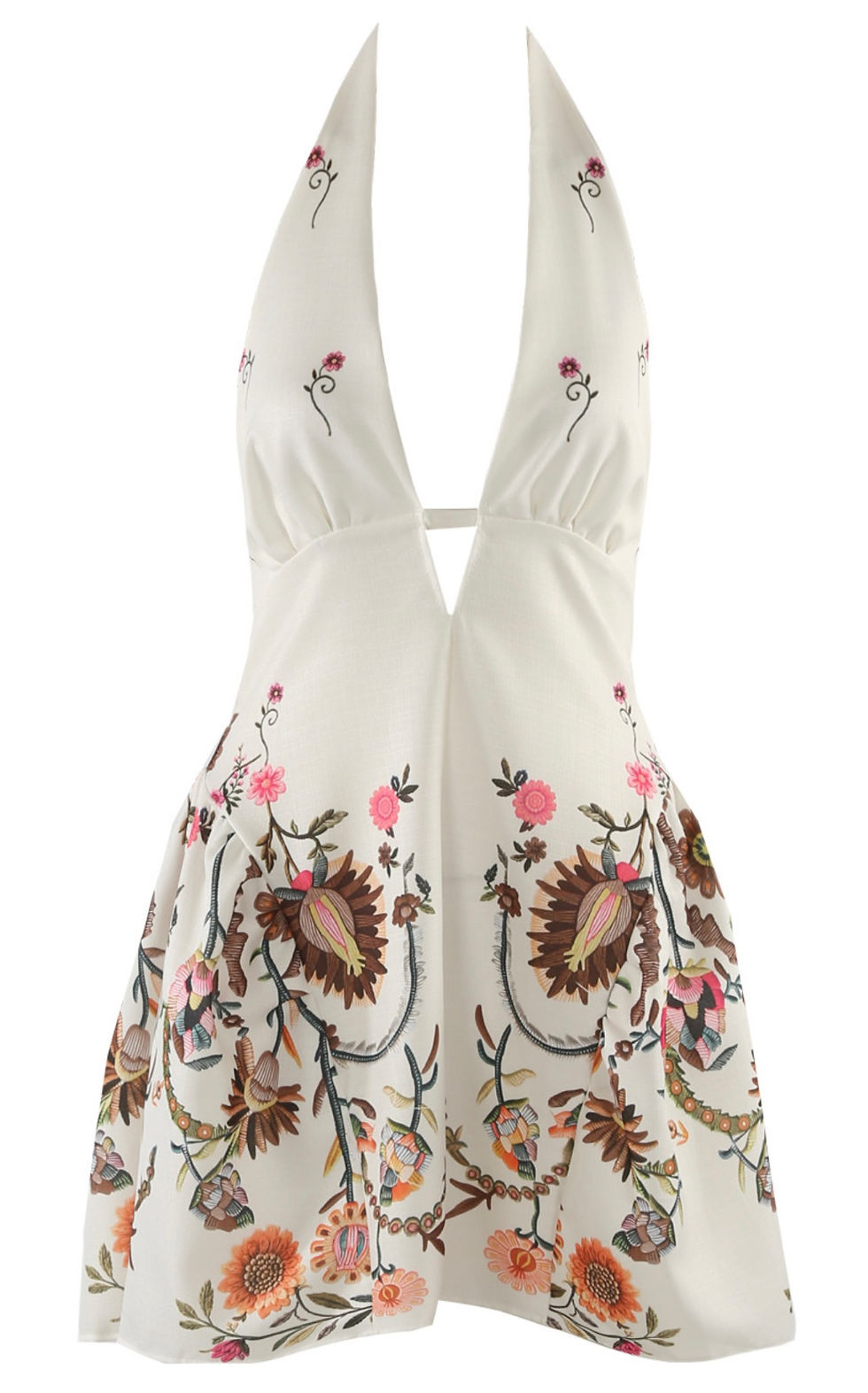 Thumbnail: Embroidered Halter Dress