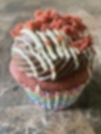 Red Velvet Cupcake with Mocha Ganache Frosting