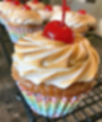 Guava Cupcake with Swiss Meringue Frosting