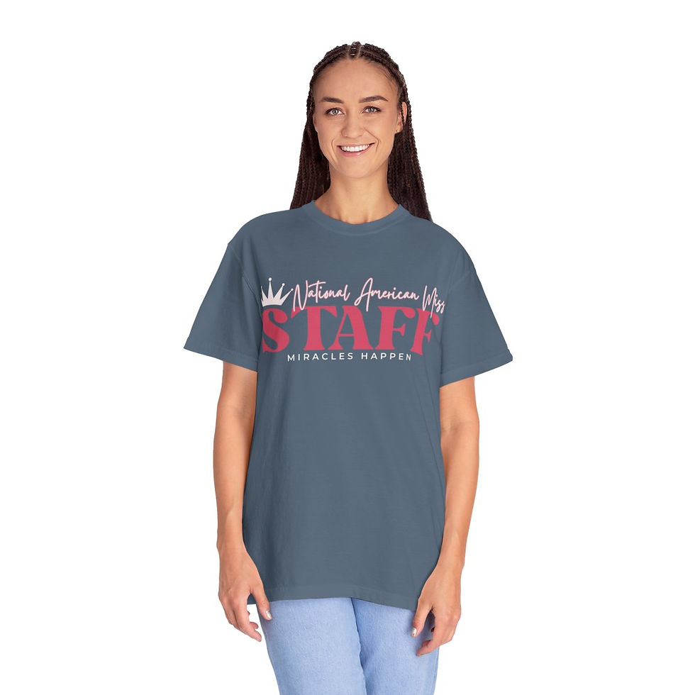 Thumbnail: NAM Staff Miracles Comfort Colors Tee - Hot Pink Logo