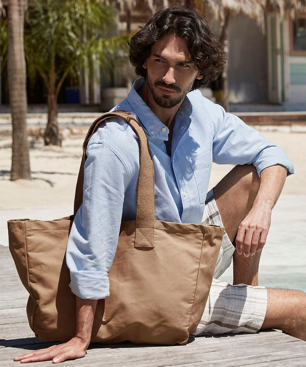 Thumbnail: Premium Everyday canvas tote with woven sewn handles 100% Cotton Canvas Sports