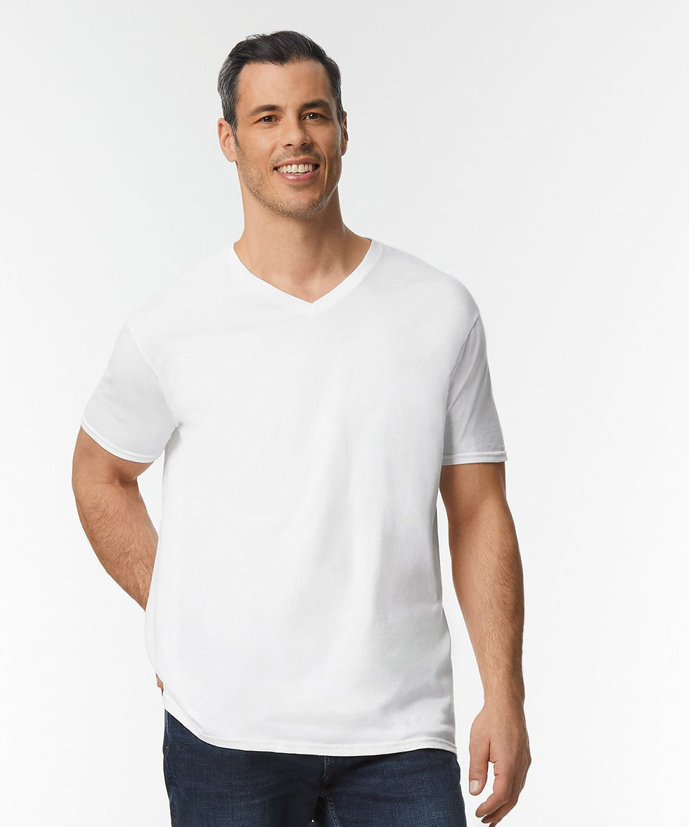 Thumbnail: Unisex V Neck Cotton Tshirt Gildan Softstyle™ v-neck short sleeve t-shirt