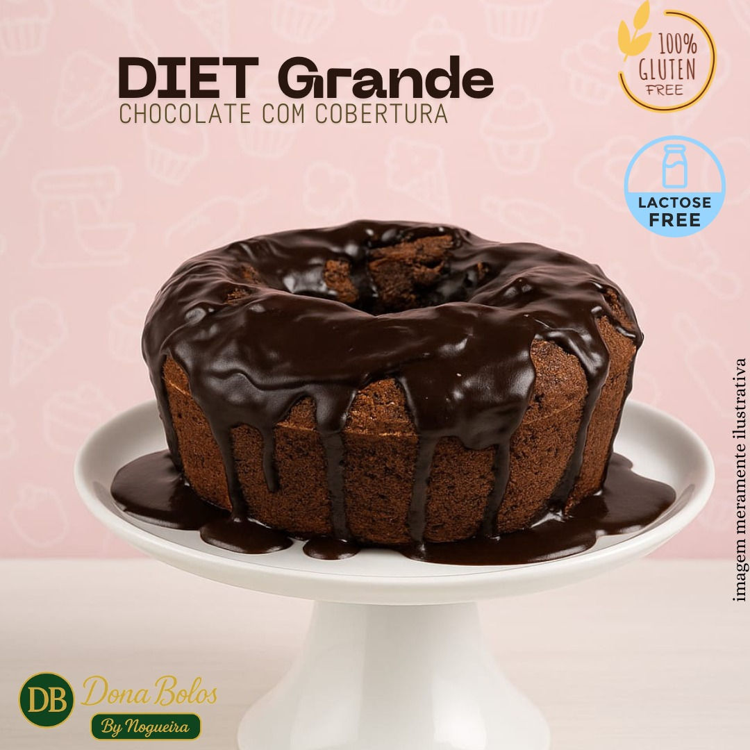 Chocolate Diet Grande Com Cobertura