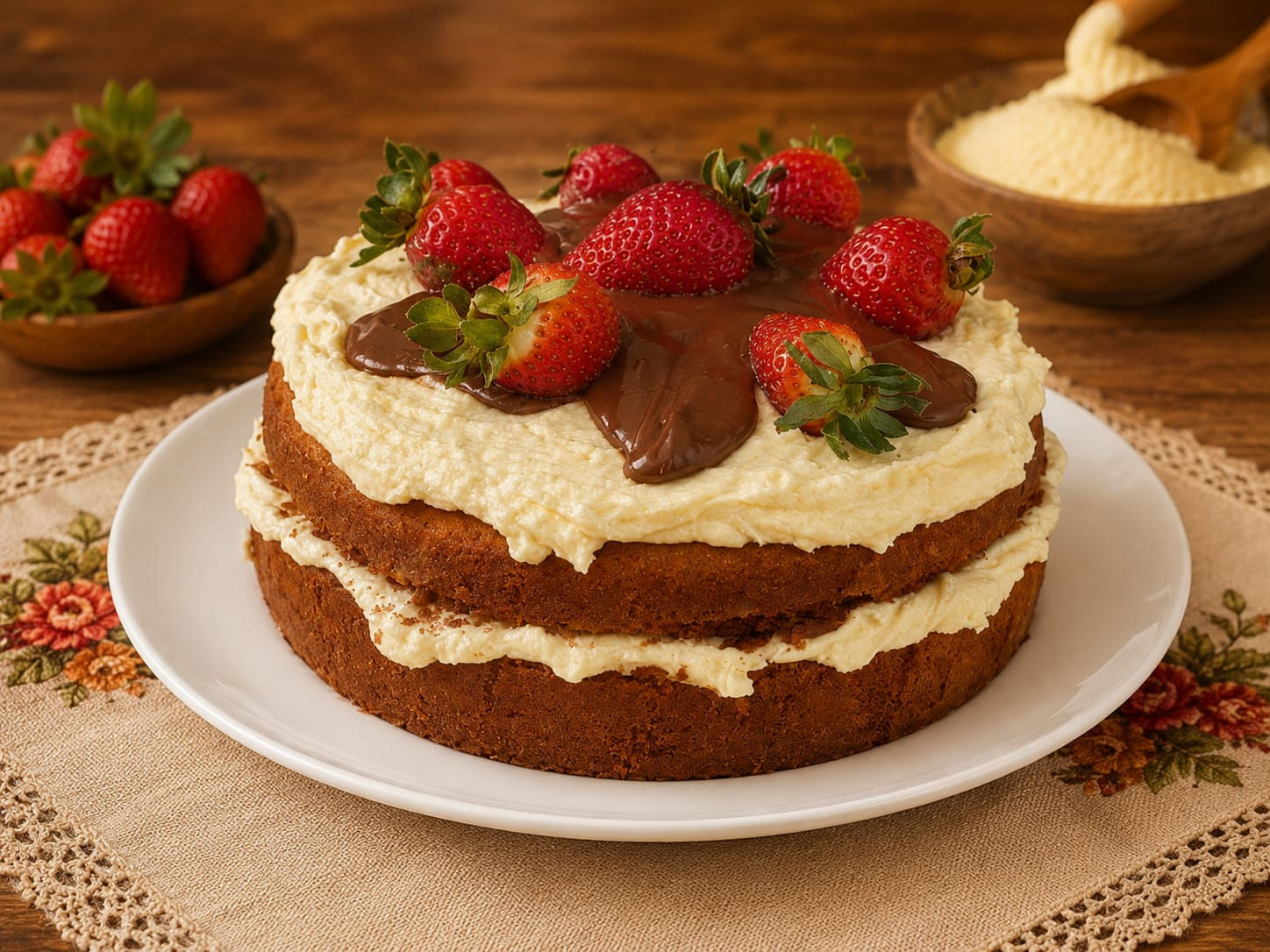 Big Gateau Ninho Morango e Nutella