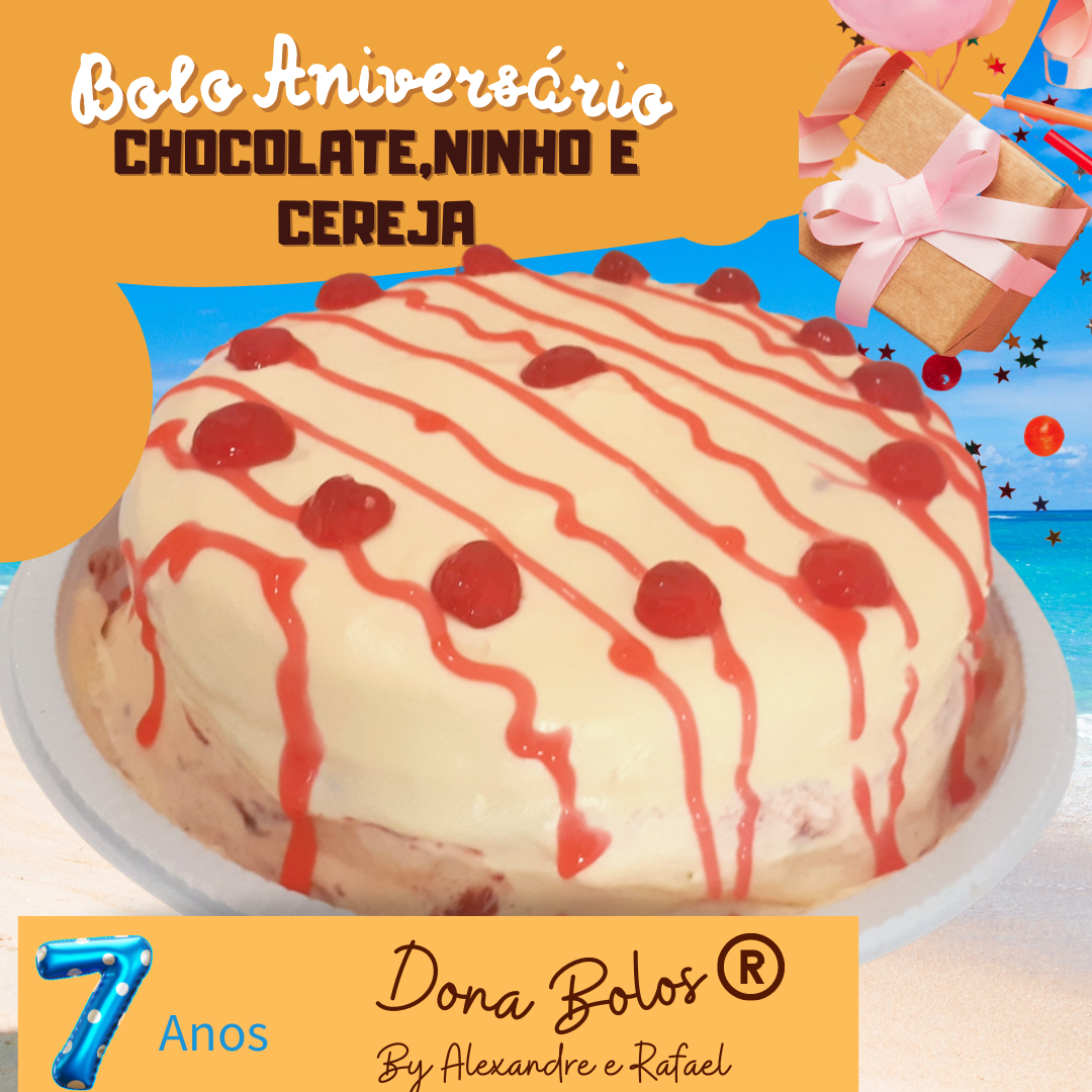 Aniversário Chocolate Ninho e Cereja 