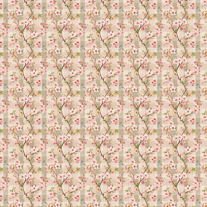 Tricoline Digital Belle Jardin Floral Xadrez