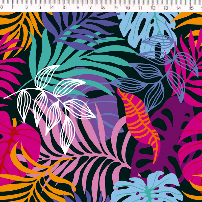 Tricoline Estampado Folhas