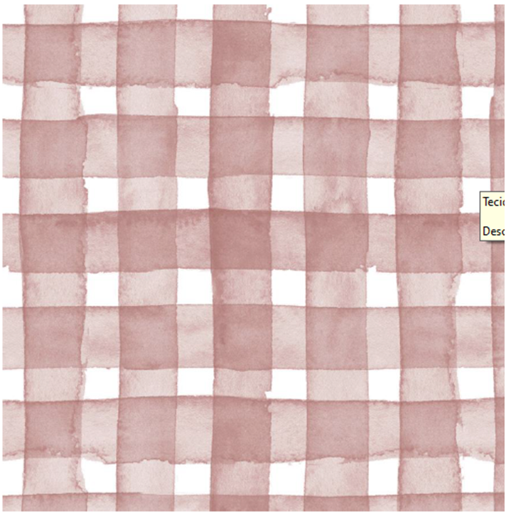 Tricoline Digital Xadrez Chic Rosé