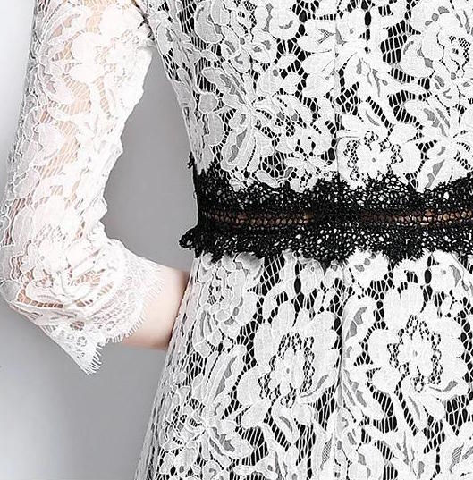 Küçük resim: Dantel Detaylı Tasarım Midi Elbise Ürün Kodu: A1287