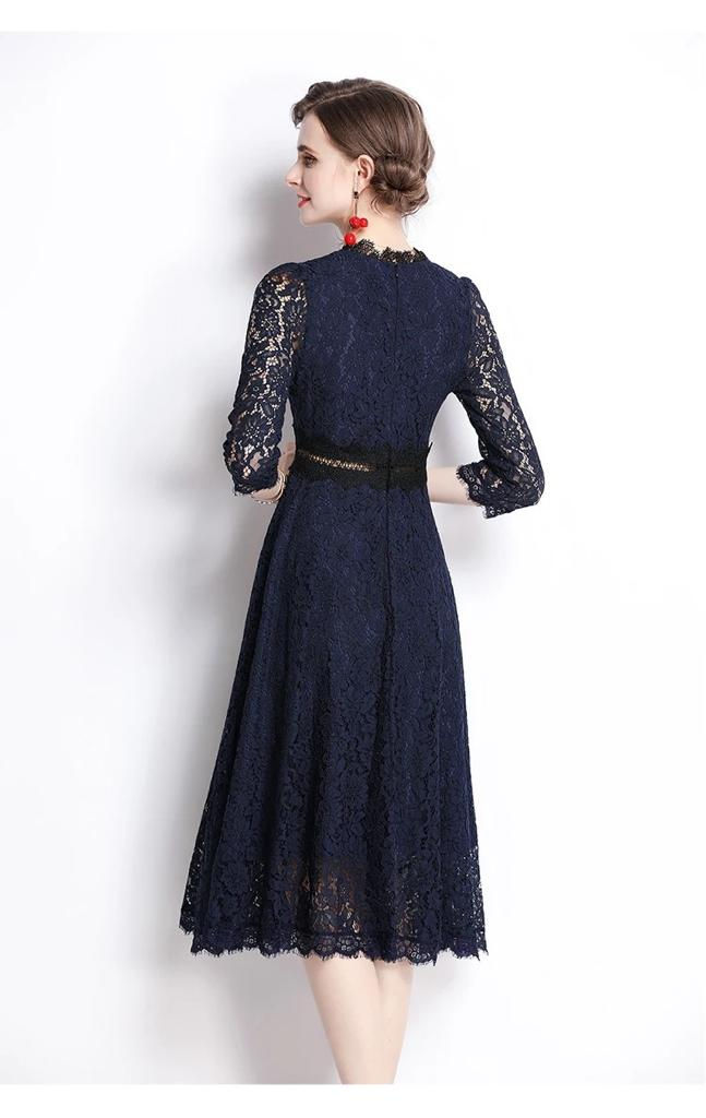 Küçük resim: Dantel Detaylı Midi Elbise Ürün Kodu: A1288