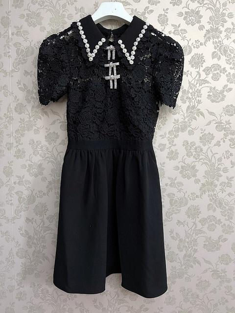 Küçük resim: Taş ve Dantel Detaylı Mini Elbise Ürün Kodu A1280