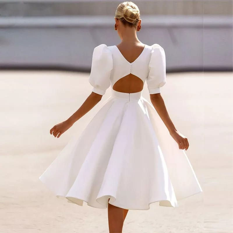 Küçük resim: Prenses Kol Midi Boy Elbise Ürün Kodu : A1130