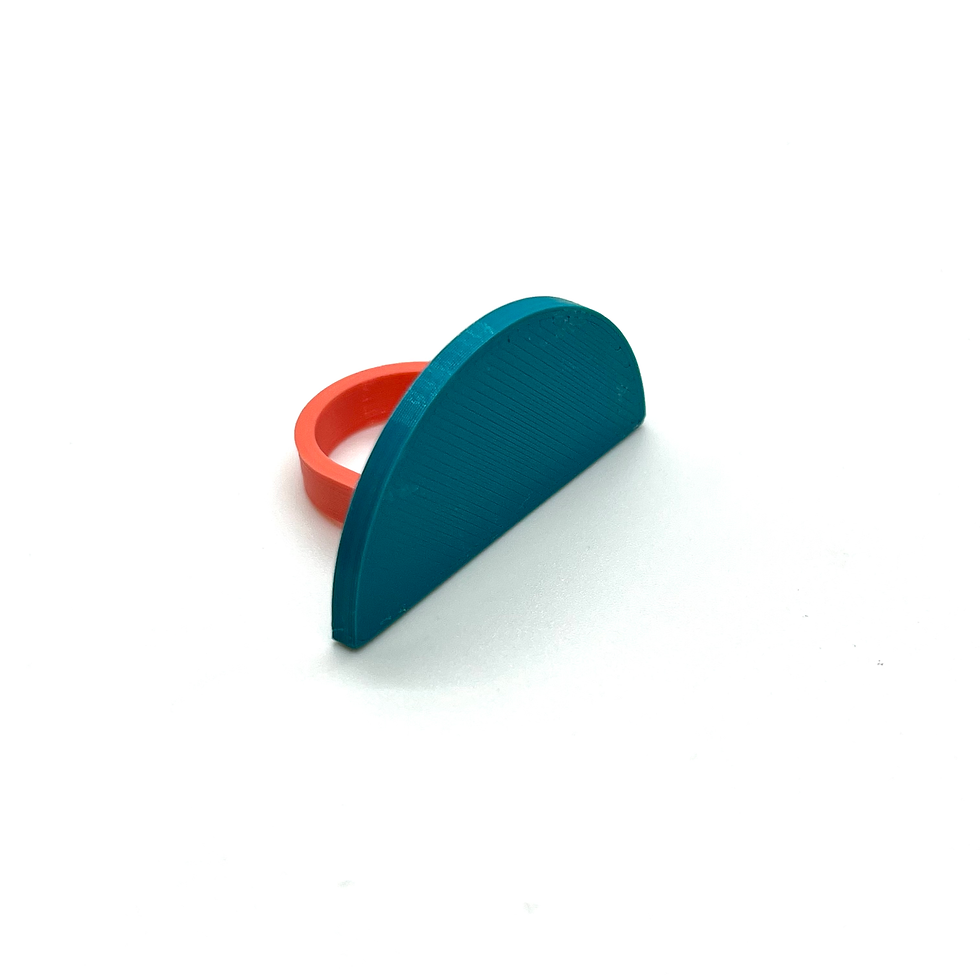 Miniatura: Semi Circulo Ring_Teal