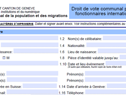 Droit de vote communal pour les fonctionnaires internationaux