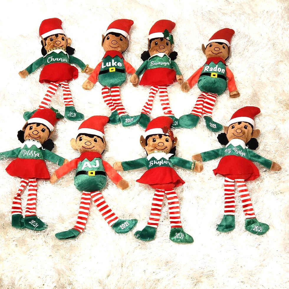 Thumbnail: African American  Elf Christmas Gift Stocking Stuffer for Boys and Girls