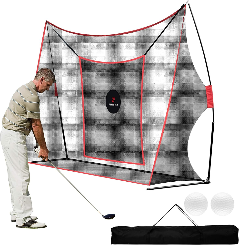 Heavy Duty Golf Practice Net with Chipping Target, Carry Bag & Balls Included