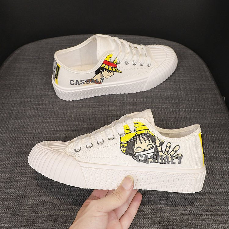 Thumbnail: Canvas Sneakers for Women - Casual Art Style Shoes
