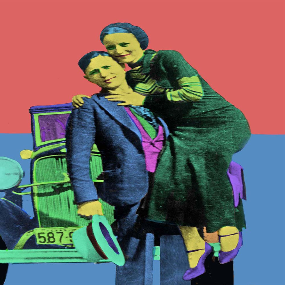Bonnie and Clyde Pop Art