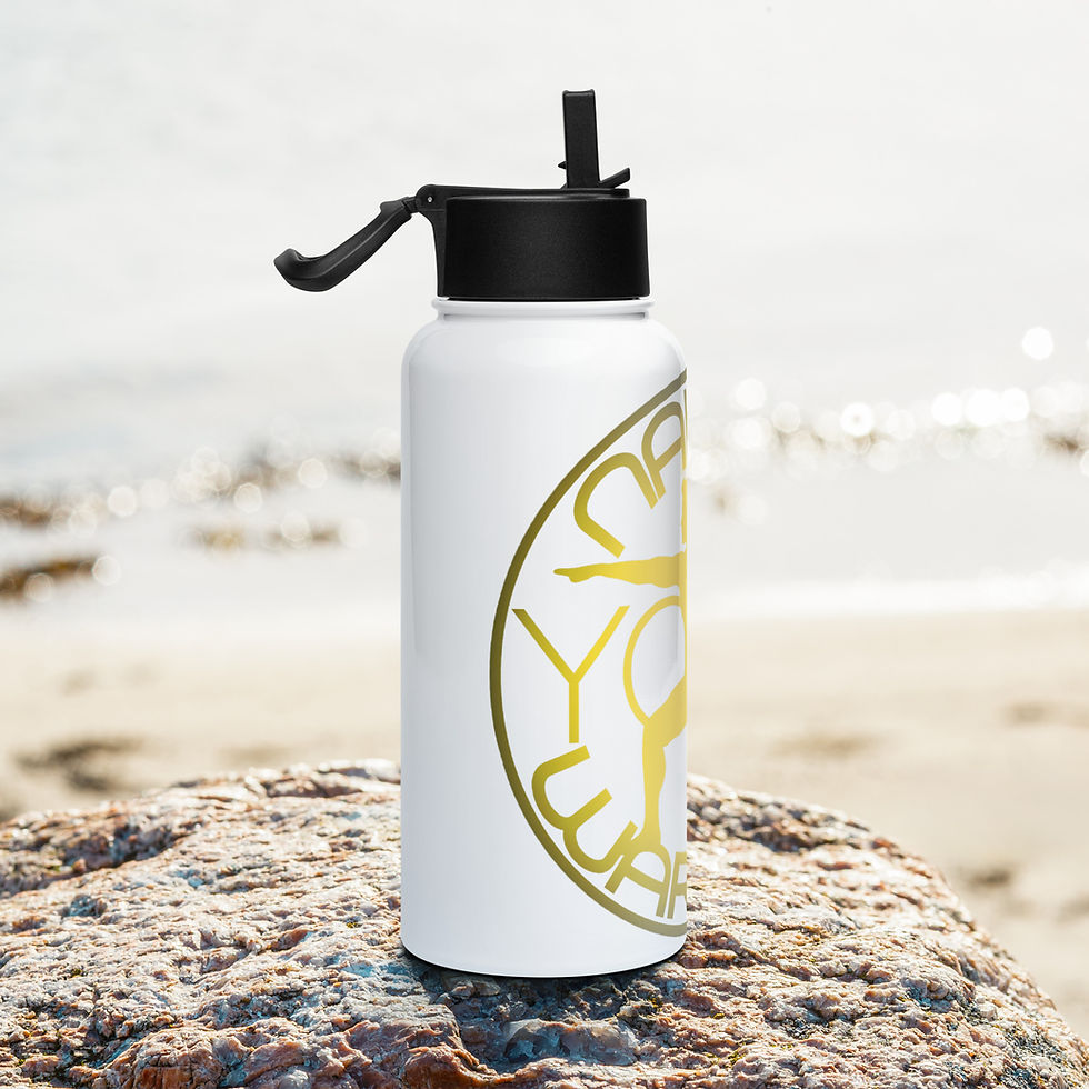 Thumbnail: Stainless steel water bottle with a straw lid