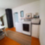 The relocated laundry area.