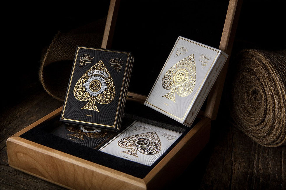 Thumbnail: Artisan Playing Cards Luxury Edition - Laser Etched Wood Box Set